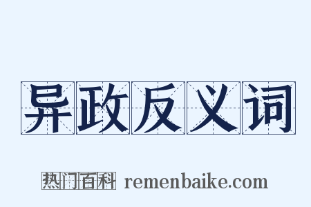 异政反义词是什么意思的图片